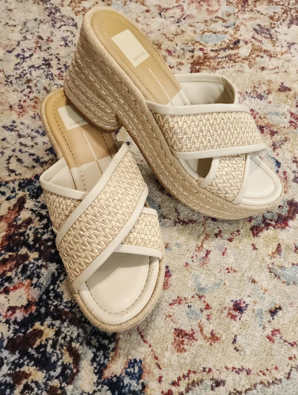 Dolce Vita Eldora Heels Raffia Platform Criss Cross Platform Shoe Size 9.5​​
